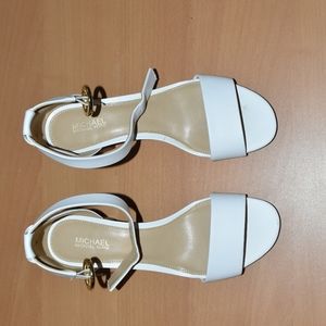 Michael kors leather Lena wedge sandals